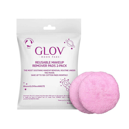 Glov Moon Pads Wiederverwendbare Reinigungstupfer, 2 Stück