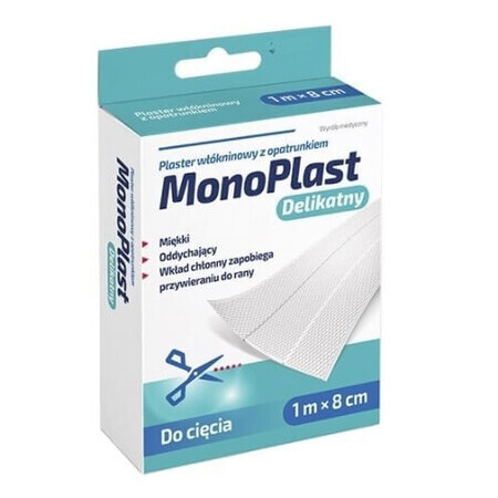 MonoPlast 1m x 8cm Gesso non tessuto - Lunga durata!