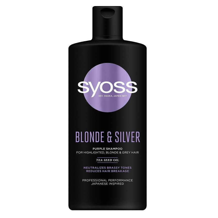 Syoss Blond amp ; Silver shampooing pour cheveux décolorés, 440ml