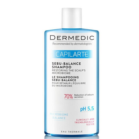 Dermedic Capilarte Sebu-Balance shampoo voor herstel van het microbioom van de huid, 300 ml