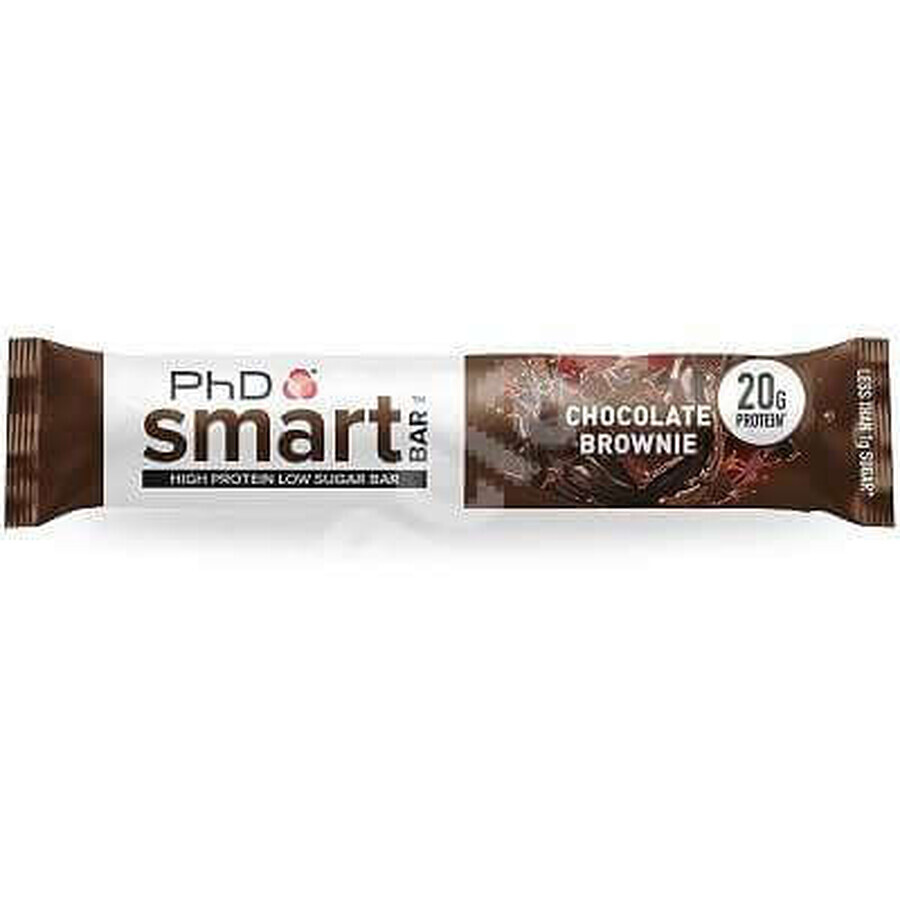 PhD Smart Bar Barrita de proteínas de chocolate y brownie, 64 g, PhD Nutrition