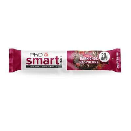 PhD Smart Bar Barrita Proteica Darc Frambuesa Choc, 64 g, PhD Nutrition