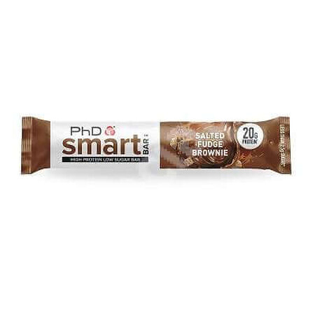 PhD Smart Bar Barrita de proteínas Salted Fudge Brownie, 64 g, PhD Nutrition