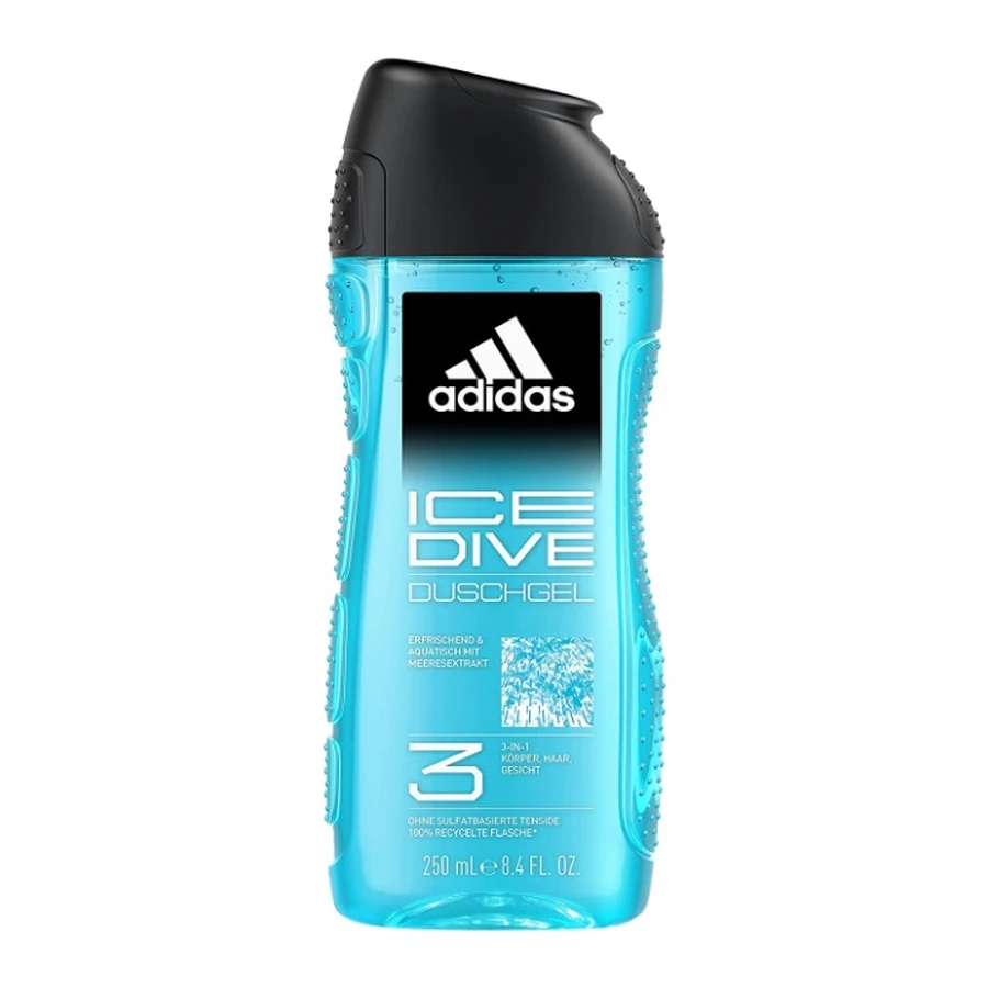 Adidas, Ice Dive, gel de ducha 3en1, 250 ml