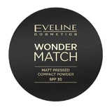 Eveline Cosmetics, Wonder Match, Matowy puder prasowany z filtrem ochronnym SPF 30 nr 01, 8 g