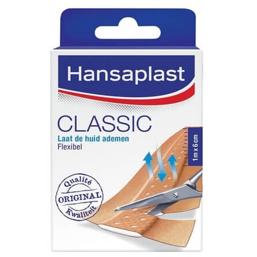 Hansaplast, Classic, Yeso, 1m x 6cm