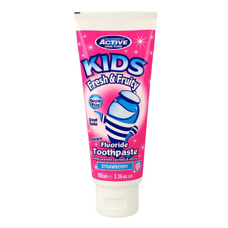 Beauty Formulas Active Oral Care Kids Pasta dentífrica infantil fresca y afrutada con flúor Fresa, 100ml