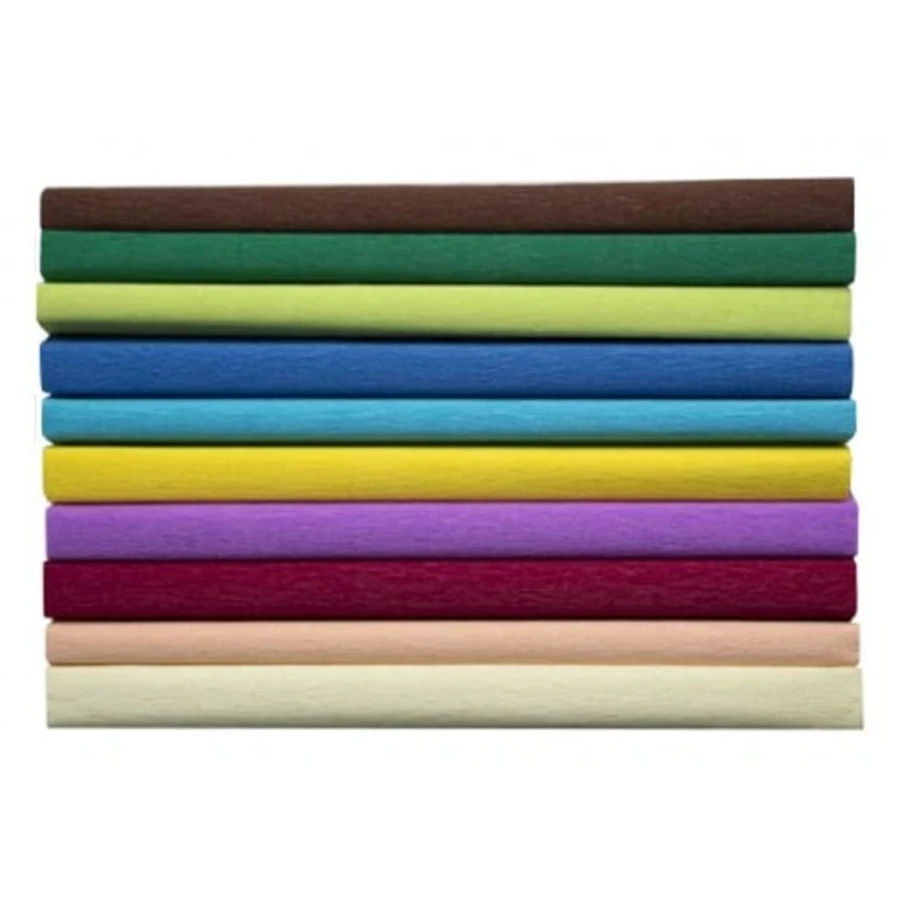 Papel de seda arrugado, colores mezclados