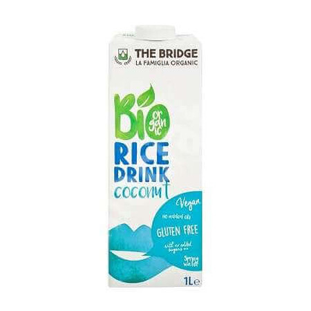 Bebida ecológica de arroz con coco sin gluten, 1 L, The Bridge