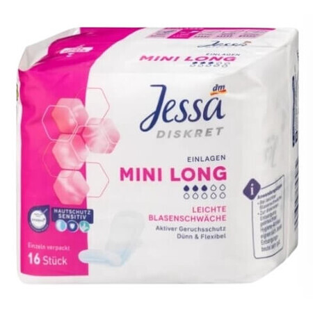 Jessa, Mini Larga, Toallas Sanitarias, 16 uds.