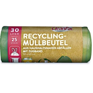 CleanPac, Bolsas de basura con cordón 30l, 25 unidades