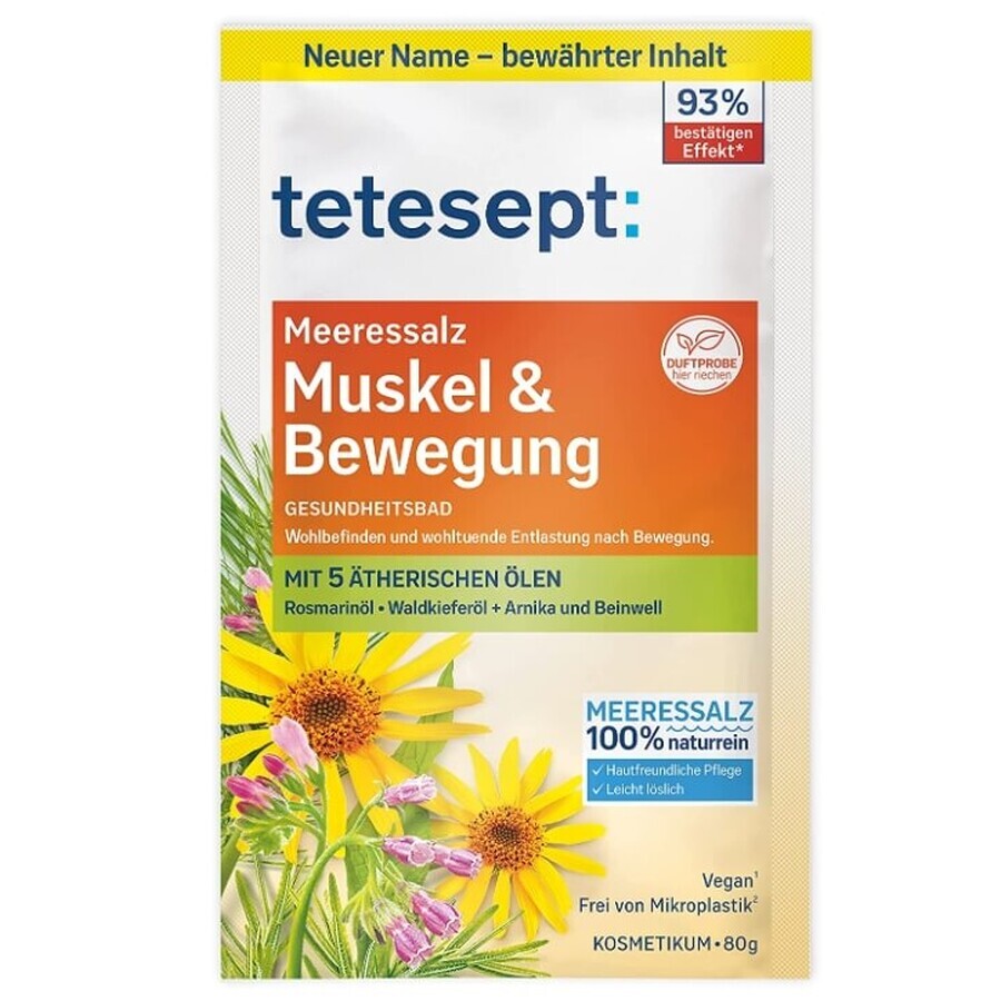 Tetesept, Muskel amp; Bewegung, Additivo per bagno, 80g