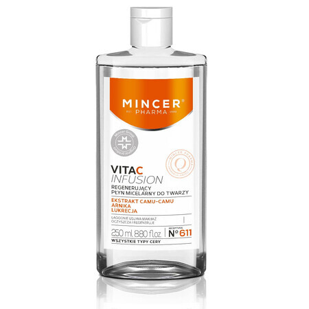 Mincer Pharma Vita C Infusion Loción Micelar Regeneradora Rostro nº 611, 250ml