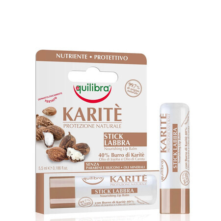 Equilibra Karite Balsam de buze cu unt de shea, 5.5ml