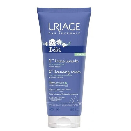 Uriage Bebe 1ª Crema Limpiadora Pienicy si crema de baño para bebé, 200ml