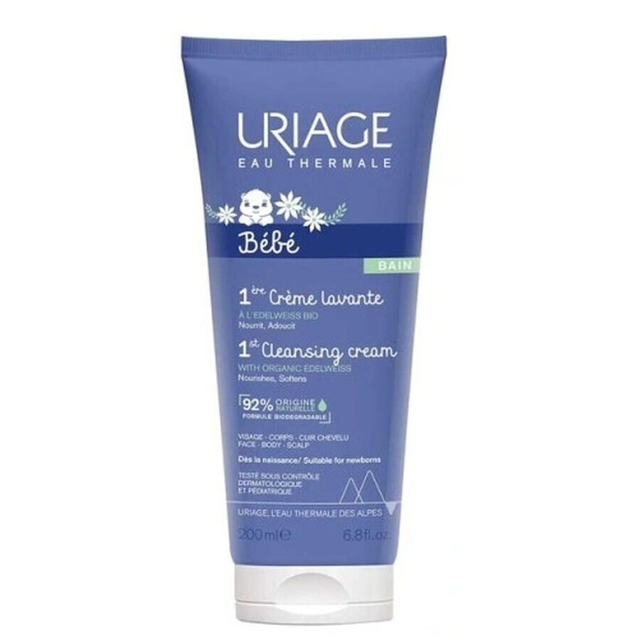 Uriage Bebe 1ª Crema Limpiadora Pienicy si crema de baño para bebé, 200ml