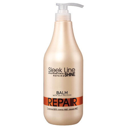 Stapiz Sleek Line Bálsamo reparador de seda para cabellos dañados, 1000ml