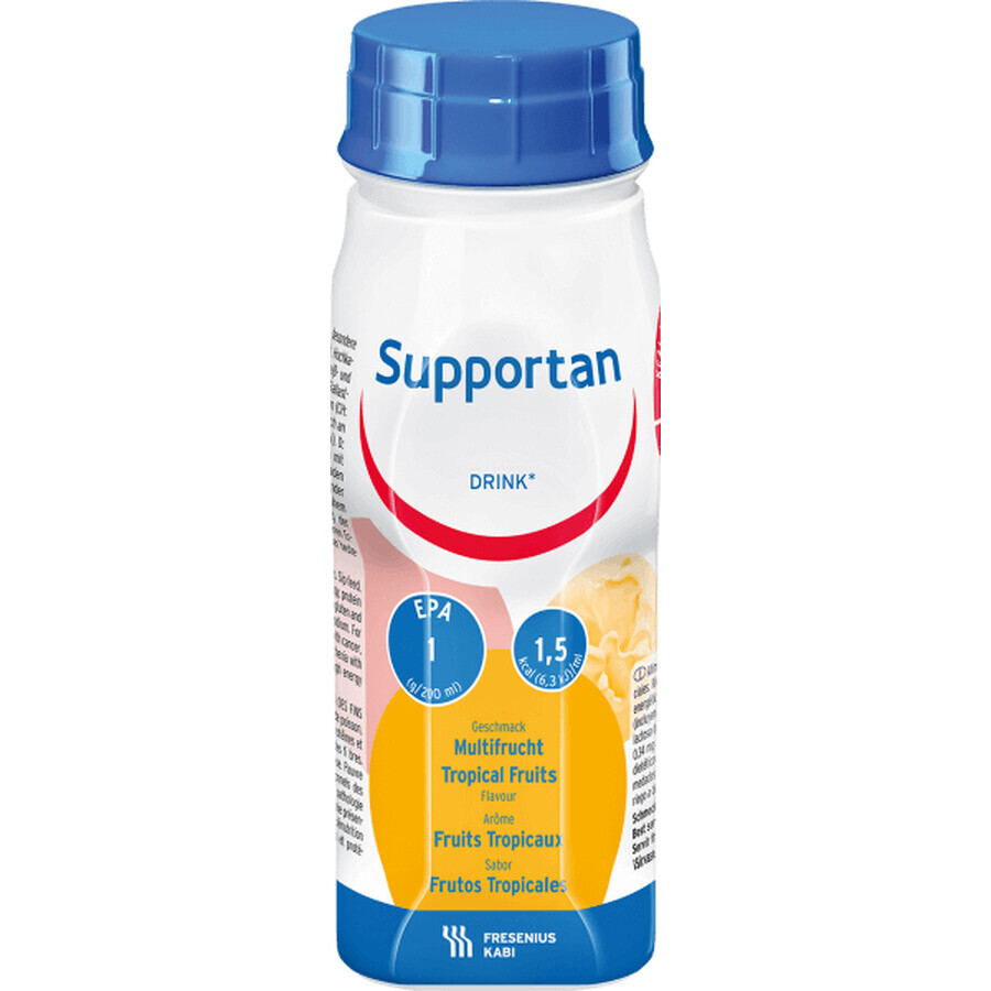 Bebida de frutas tropicales - Supportan, 4x200 ml, Fresenius Kabi Alemania