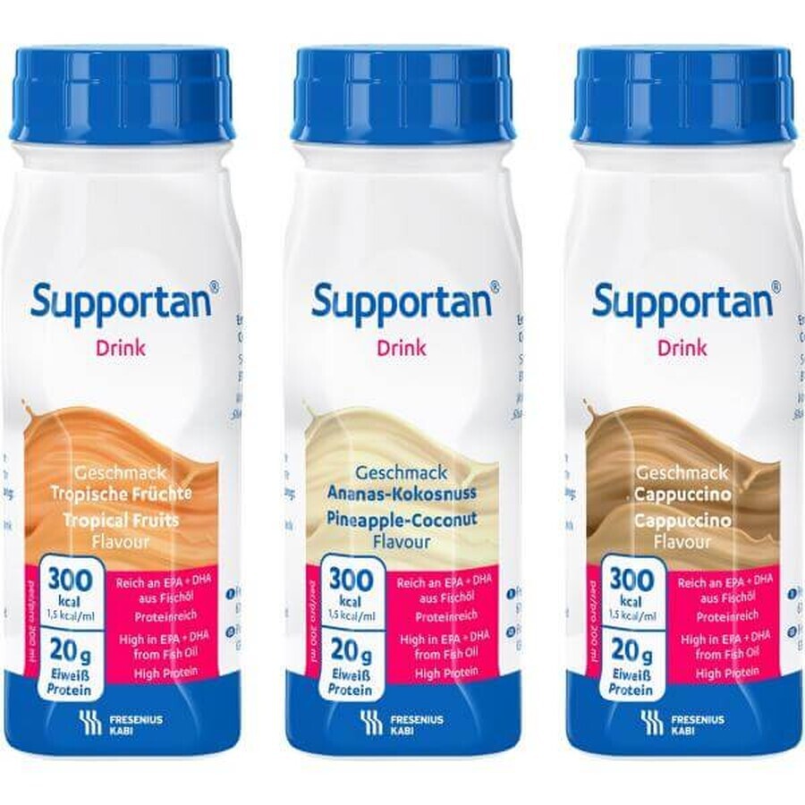 Bebida de frutas tropicales - Supportan, 4x200 ml, Fresenius Kabi Alemania