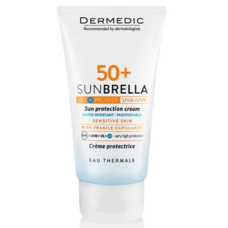 Dermedic Sunbrella Crema Protectora SPF 50+ para pieles vasculares, 50 ml