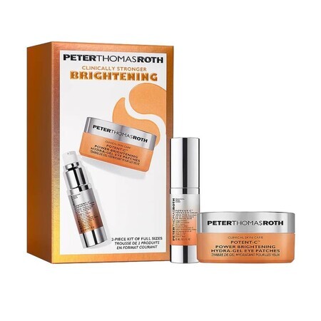 Potent C Power Eye Contour Cream + Potent C Power Eye Patches Set, 15 ml + 60 pièces, Peter Thomas Roth