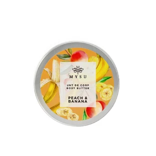 Manteca corporal de melocotón y plátano, 185 ml, Mysu