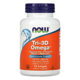 Tri-3D Omega con Vitamina D-3, 90 cápsulas blandas, Now Foods