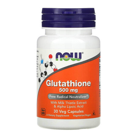 Glutatión, 500 mg, 30 cápsulas vegetales, Now Foods