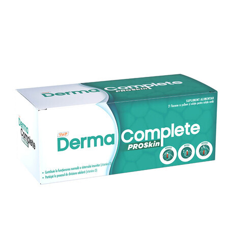 Derma Complete PROSkin Derma Complete PROSkin skin lesions supplement, 21 ampoules with solution, Sun Wave Pharma