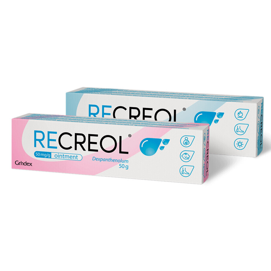 Recreol, 50 mg/g pomada, Como Grindeks