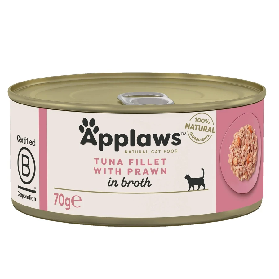 Comida húmeda para gatos con filete de atún y gambas, 70 g, Applaws