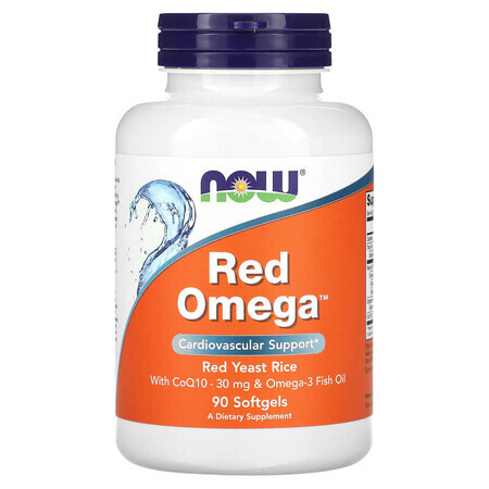 Red Omega met 30 mg co-enzym Q10, 90 zachte gels, Now Foods