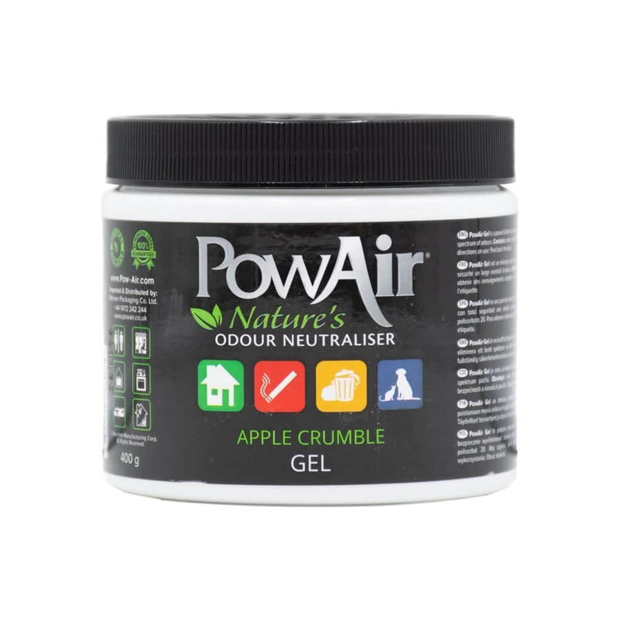Gel neutralisant et neutralisant d'odeurs Apple Crumble, 400 g, PowAir