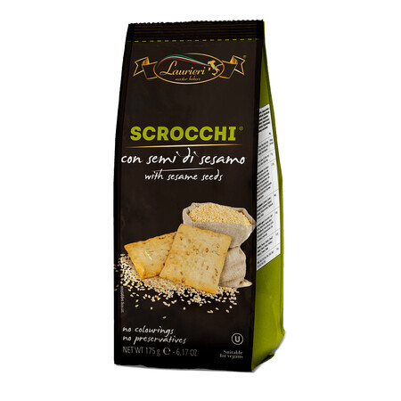 Scrocchi Sesame Seeds Crackers, 175 g, Laurieri