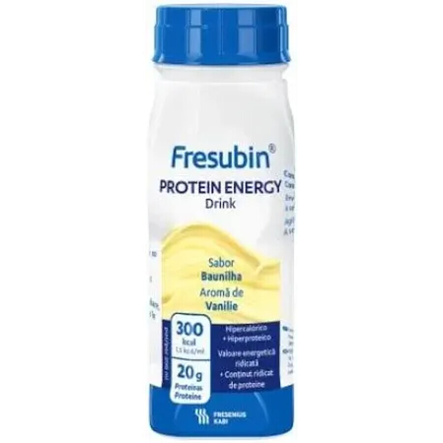 Fresubin Protein Energy bebida energética proteica sabor vainilla, 4x200 ml, Fresenius Kabi Alemania