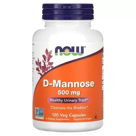 D-Mannose, 500 mg, 120 pflanzliche Kapseln, Now Foods