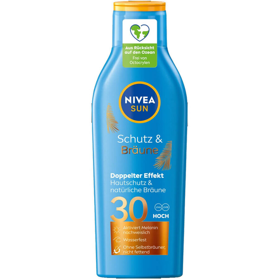 Loción solar con FPS 30 Protect & Bronze, 200 ml, Nivea Sun