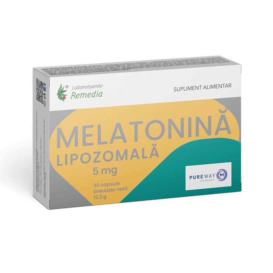 Mélatonine liposomale, 5 mg, 30 gélules, Remedia