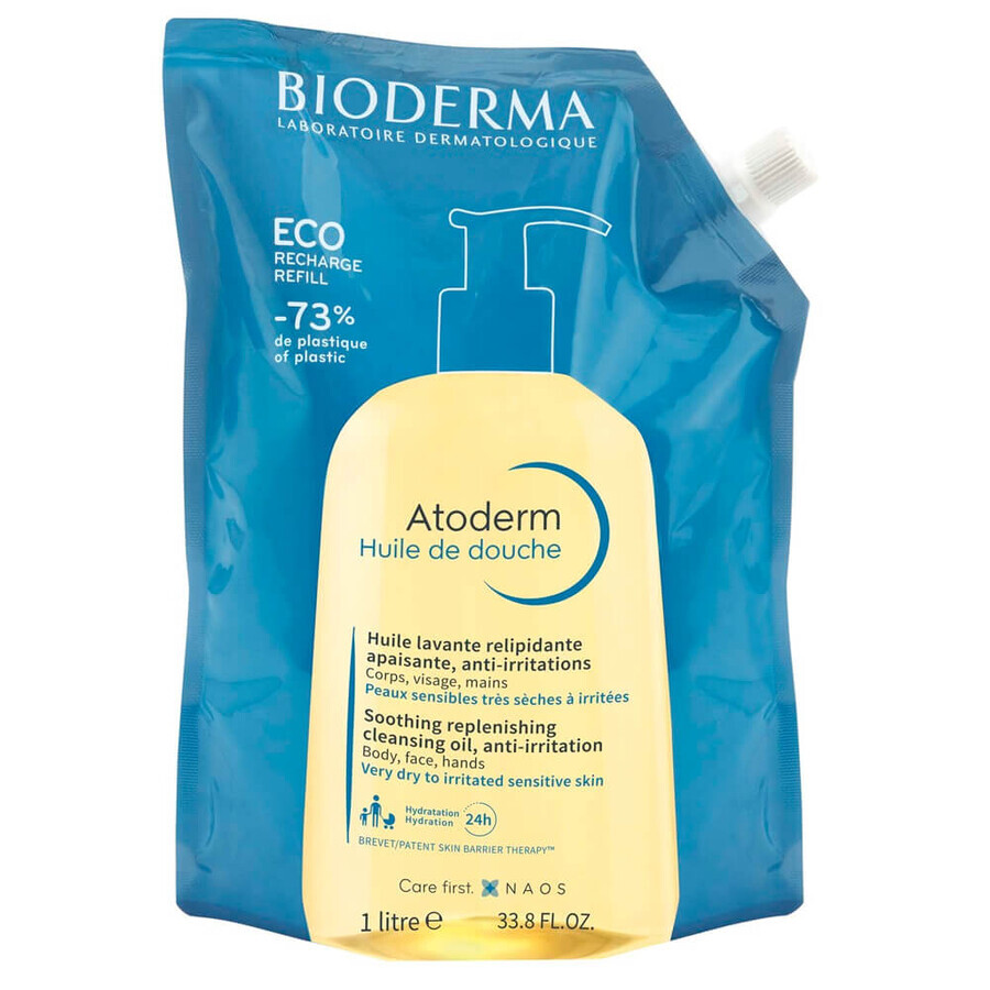 Aceite de ducha Atoderm eco, 1000 ml, Bioderma