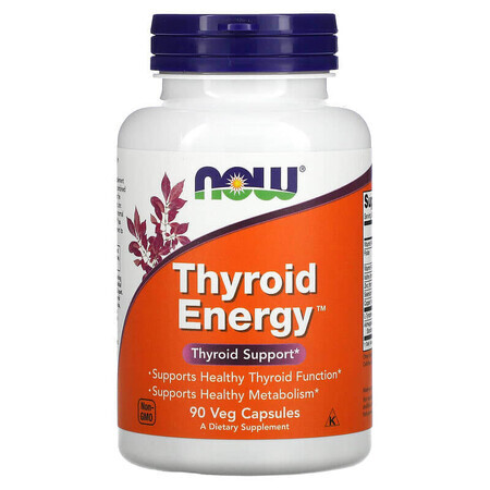 Suplemento tiroideo Thyroid Energy, 90 cápsulas vegetales, Now Foods