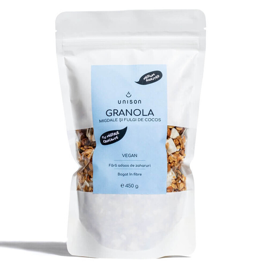 Granola with almonds and coconut flakes, 450 g, Unison