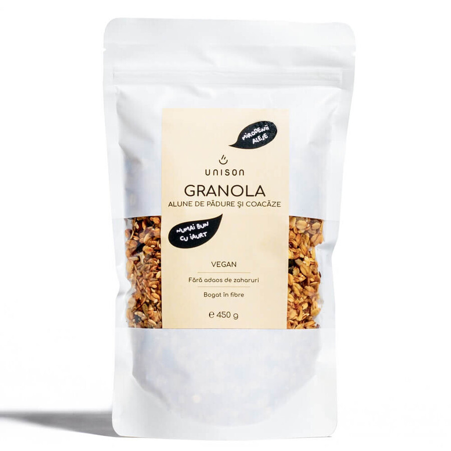 Granola with hazelnuts and blackcurrants, 450 g, Unison