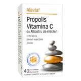 Propóleo vitamina C con azul de metileno, 40 comprimidos masticables, Alevia