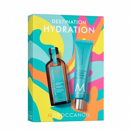 Set Treatment oil voor alle haartypes 100 ml + Fragrance Original Hand Cream 100 ml Zomerduo, Moroccanoil