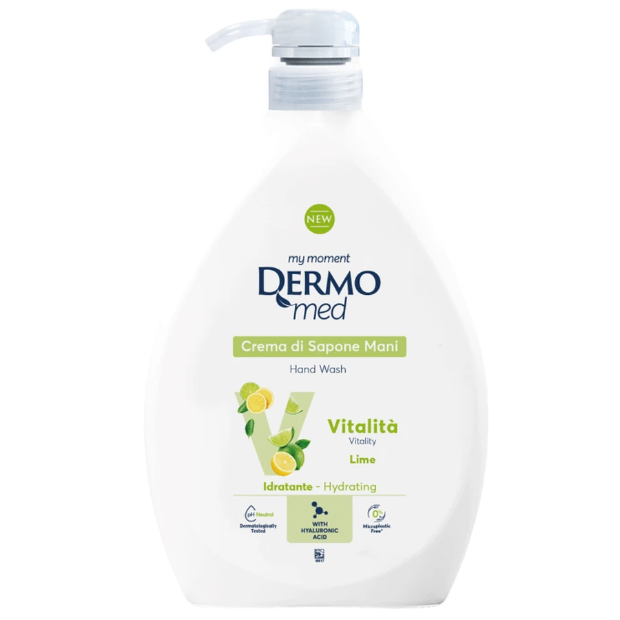 Savon liquide pour les mains au citron vert Vitalita, 1000 ml, Dermomed