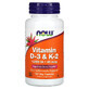 Vitamina D-3 1000UI Si K2 MK4 45 mcg, 120 c&#225;psulas vegetales, Now Foods