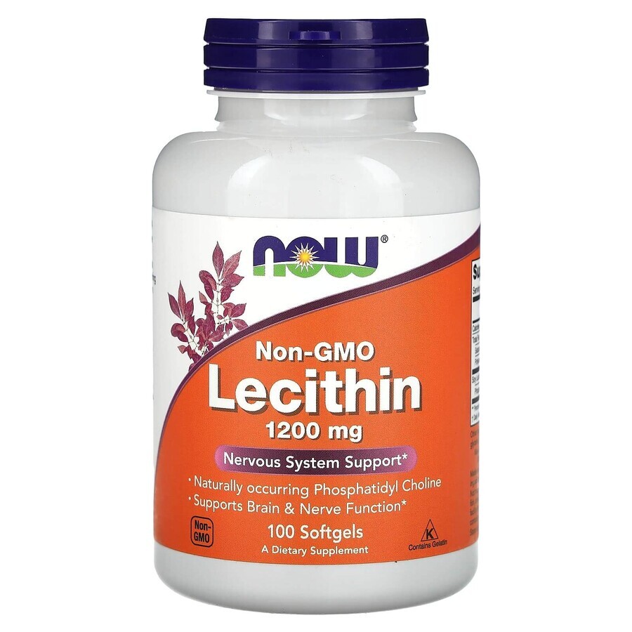 Soy Lecithin, 1200 mg, 100 soft gels, Now Foods