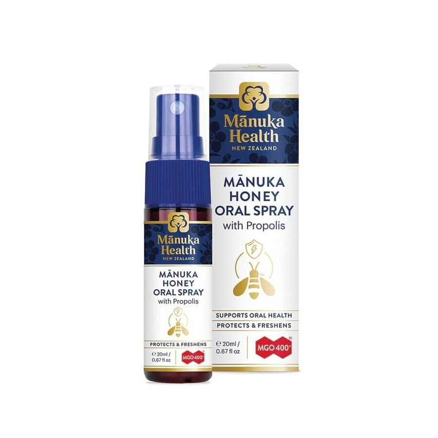 Spray bucal con miel de Manuka MGO 400 y propóleo, 20 ml, Apiland