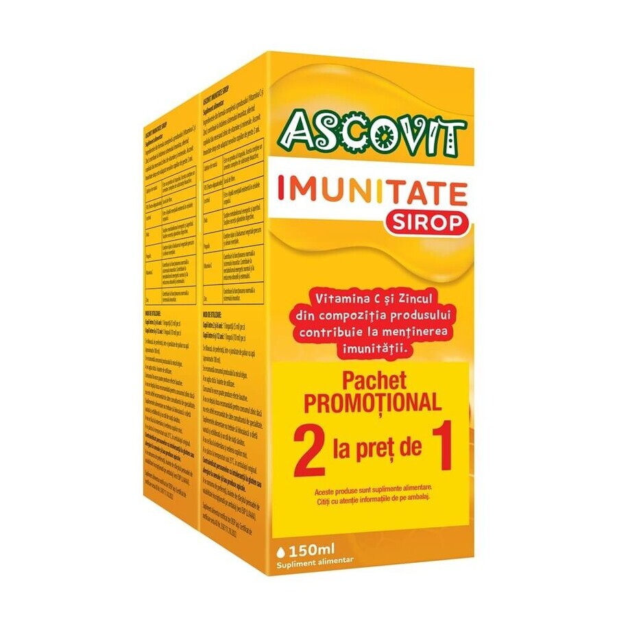 Packung Ascovit Immunitätssirup, 15 ml + 15 ml, Perrigo