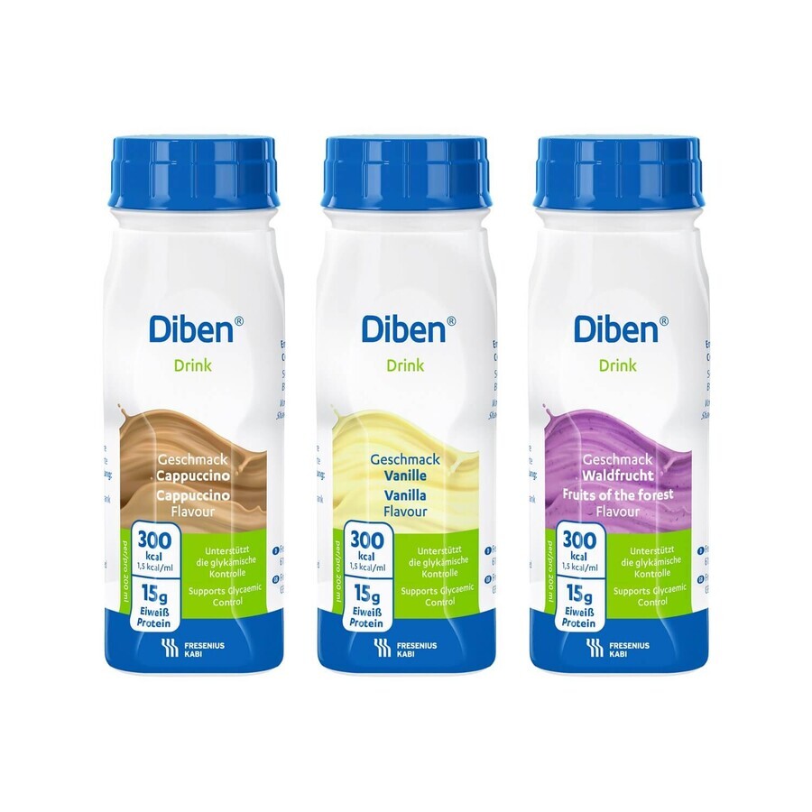 Special drink with berry flavour, Diben, 4x200 ml, Fresenius Kabi Germany